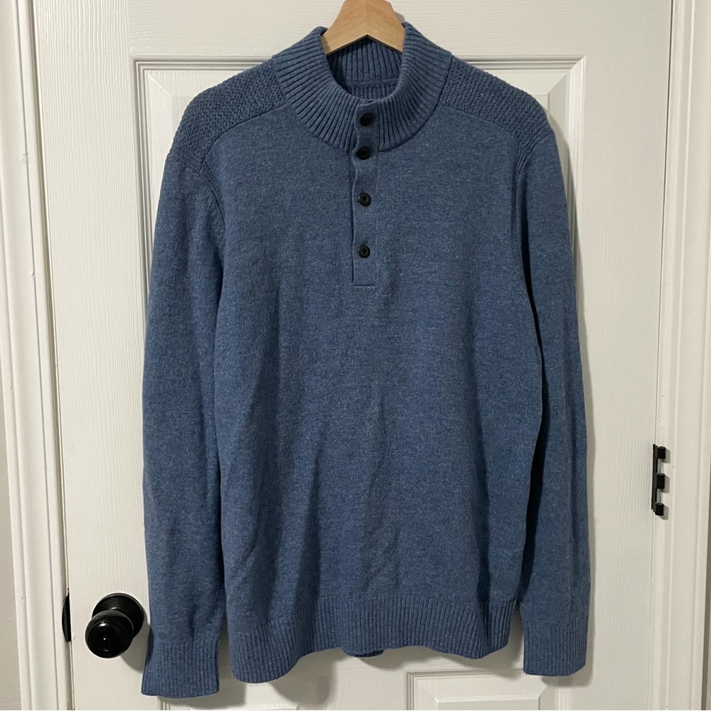 NWT GAP Factory Blue Button Up Sweater - size L